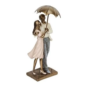 Image of Rainy Day Collection Resin Figurine - Couple Standing 24.5cm