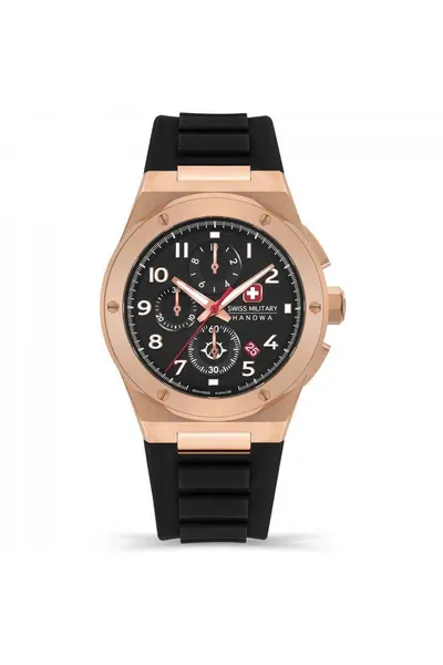 Image of Swiss Military Hanowa Sonoran Chrono Stainless Steel Sports Analogue Watch - Smwgo2102010 Black