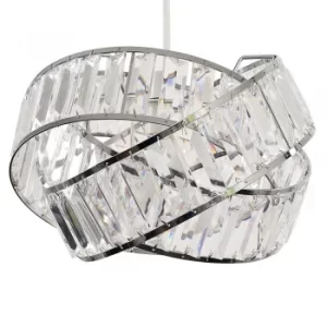 Image of Hudson Pendant Shade in Chrome and Clear