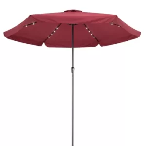 Image of LED Solar Parasol Athen Red 330cm