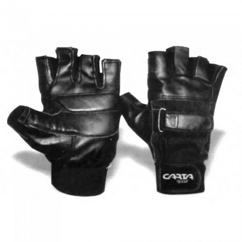 Image of Carta Sport Carta Sport Men Touch Fastening Double Weightlifting Gloves in Black Size: Small Black S Male 5063107219756