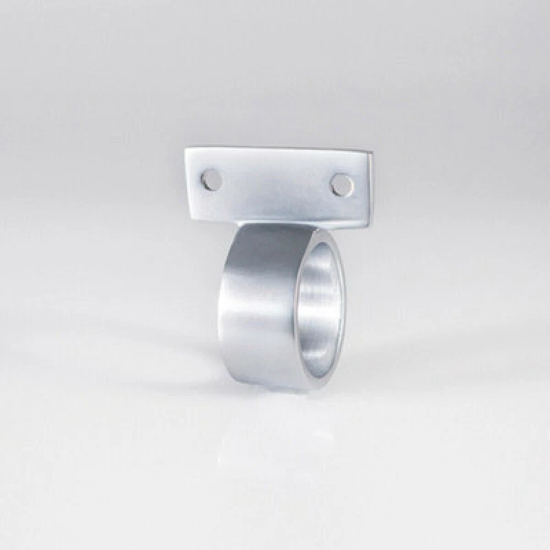 Image of Loops Vertical Fixed Ring Sash Window Lift 44 x 12mm 25mm Dia Satin Chrome Multi unisex