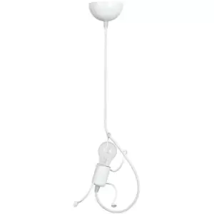 Image of Emibig Bobi White Slim Pendant Ceiling Light 1x E27