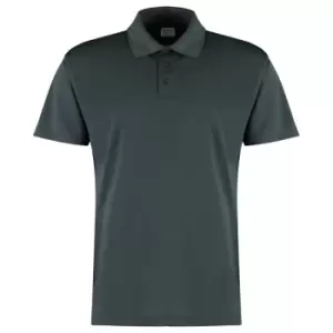 Image of Kustom Kit Mens Micro Mesh Short-Sleeved Polo Shirt (S) (Dark Graphite)
