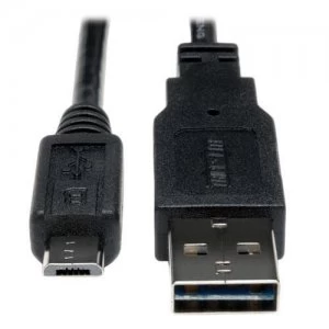 Image of Tripp Lite Universal Reversible USB 2.0 Cable 3ft