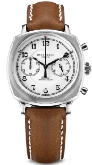 Image of Duckworth Prestex Watch Bolton Chronograph Brown Leather