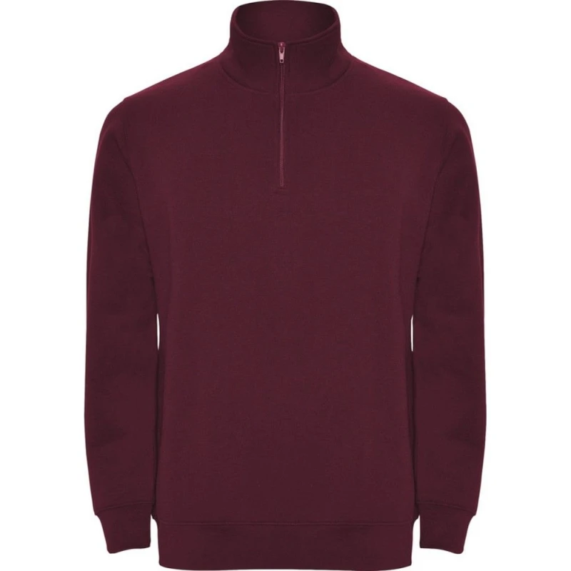 Image of ROLY ROLY Men Aneto Quarter Zip Sweatshirt in Maroon Size: large Maroon L Male 5063470838080
