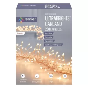 Image of 288 Warm white LED Garland Cluster string light