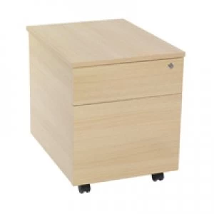 Image of Jemini 2 Drawer Ferrera Oak Mobile Pedestal KF73517