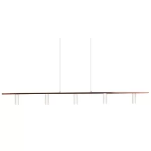 Image of Twinline Straight Bar Pendant Ceiling Light Bronze