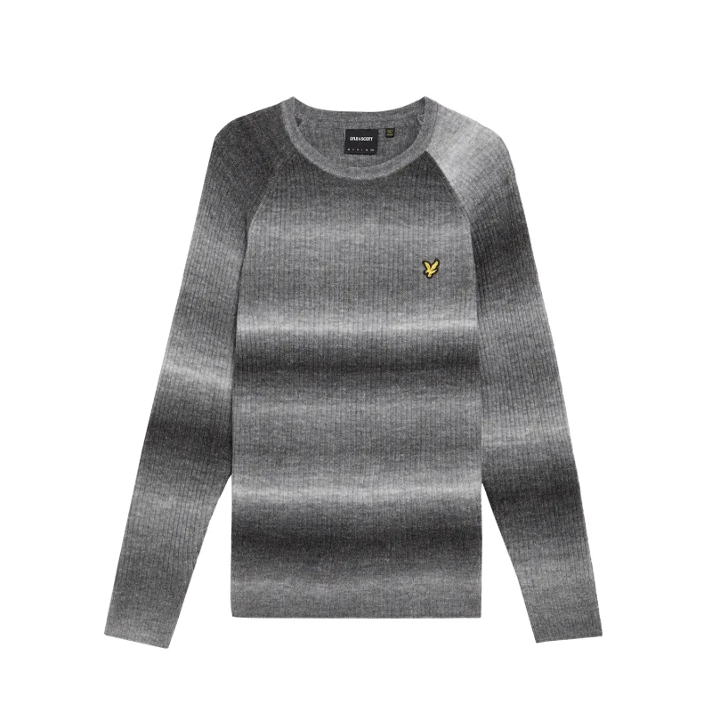 Image of Lyle & Scott Sweater Lyle & Scott Ribbed Ombre Noir Male XL