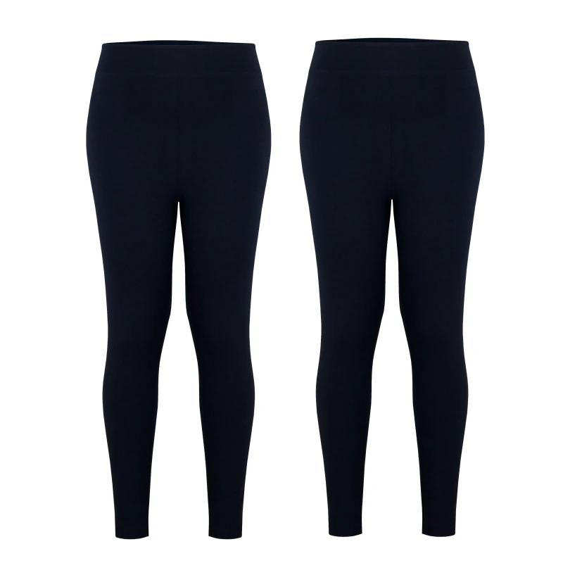 Image of LA Gear 2 Pack High Waisted Leggings Junior Girls - Black 6 - 7 Years