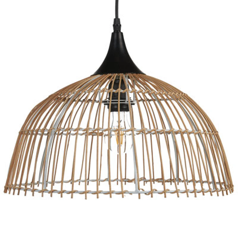 Image of Beliani Pendant Lamp Bararis Rattan Natural