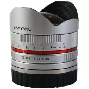 Image of Samyang 8mm f2.8 Aspherical ED UMC Fisheye Lens - Silver - Fujifilm Fit