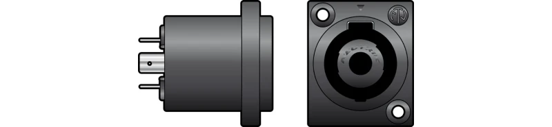 Image of AV Link 763.454UK wire connector Speakon Black