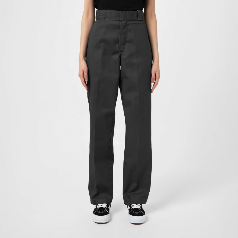 Image of Dickies Womens Straight Leg Work Trousers Charcoal Grey female 26W 32L