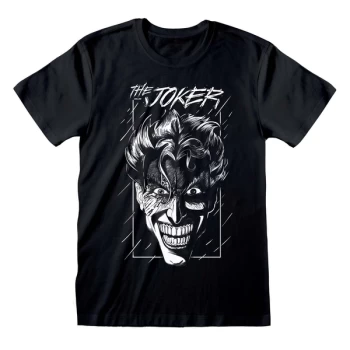 Image of Batman - Joker Sketch Unisex Medium T-Shirt - Black