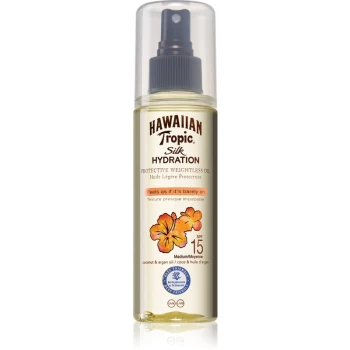 Image of Hawaiian Tropic Silk Hydration Sun Oil for Face and Body SPF 15 100ml