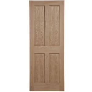 Image of 4 Panel Oak Veneer Unglazed Internal Fire Door H1981mm W686mm
