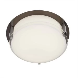 Image of Integrated LED 1 Light Flush Brown, White, Chrome