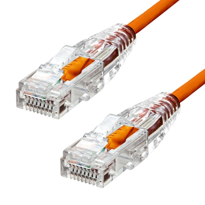 Image of ProXtend Ultra Slim CAT6 U/UTP CU LSZH Ethernet Cable Orange 3M