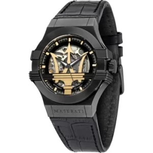 Image of Maserati R8821108036 Mens Black Strap Potenza Automatic Wristwat