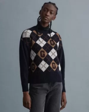 Image of GANT Argyle Crew Neck Sweater
