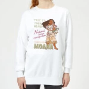 Image of Moana Natural Born Navigator Womens Sweatshirt - White - 3XL