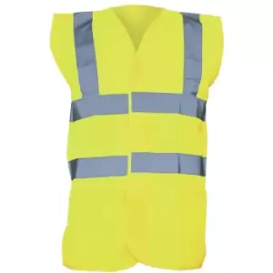 Image of Yoko Unisex Premium Hi-Vis Waistcoat Vest / Jacket (S) (Hi-Vis Yellow) - Hi-Vis Yellow