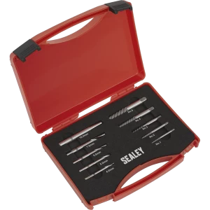 Image of Sealey 10 Piece Step Drill Screw and Bolt Extractor Set