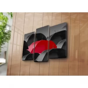 Image of 3KBPAT-4 Multicolor Decorative Canvas Painting (3 Pieces)