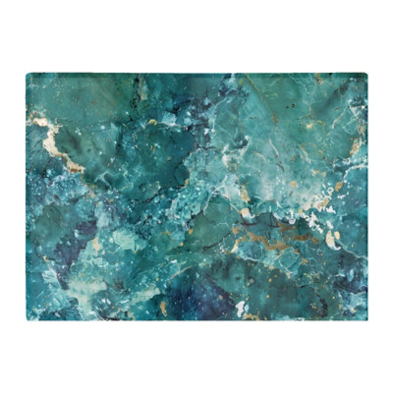 Image of Warren Reed Designer Bright Teal Quartz Effect Chopping Board