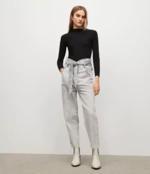 Image of AllSaints Womens Gia Bodysuit, Black, Size: 10