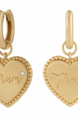 Image of Mum Huggie Hoops Gold Earrings OBJLHE36