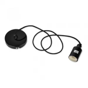 Image of Designer Suspended Lampholder in Black