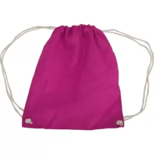 Image of Westford Mill - Cotton Gymsac Bag - 12 Litres (One Size) (Fuchsia)