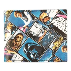 Image of STAR WARS Poster All-Over Print Bi-Fold Wallet, Male, Black (MW366710STW)