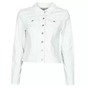 Image of Vila VISHOW womens Denim jacket in White - Sizes S,M,L