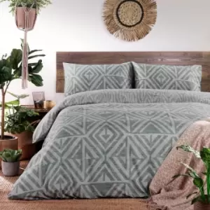 Image of Furn. Tanza Single Duvet Cover Set Cotton Polyester Sage