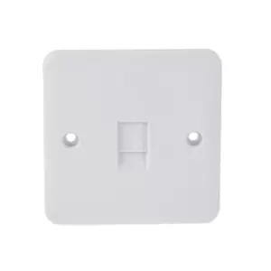 Image of Schneider LWM Single Telephone Socket RJ12 Outlet White - GGBL7051