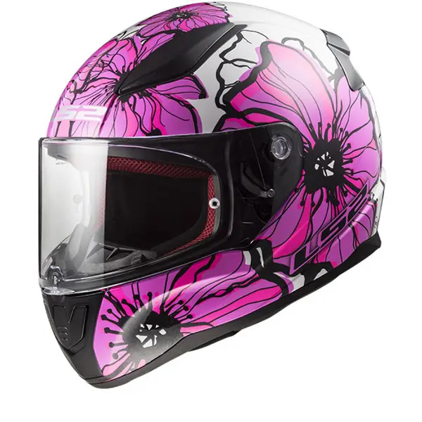 Image of LS2 FF353 Rapid II Poppies Pink 06 Full Face Helmet Size S