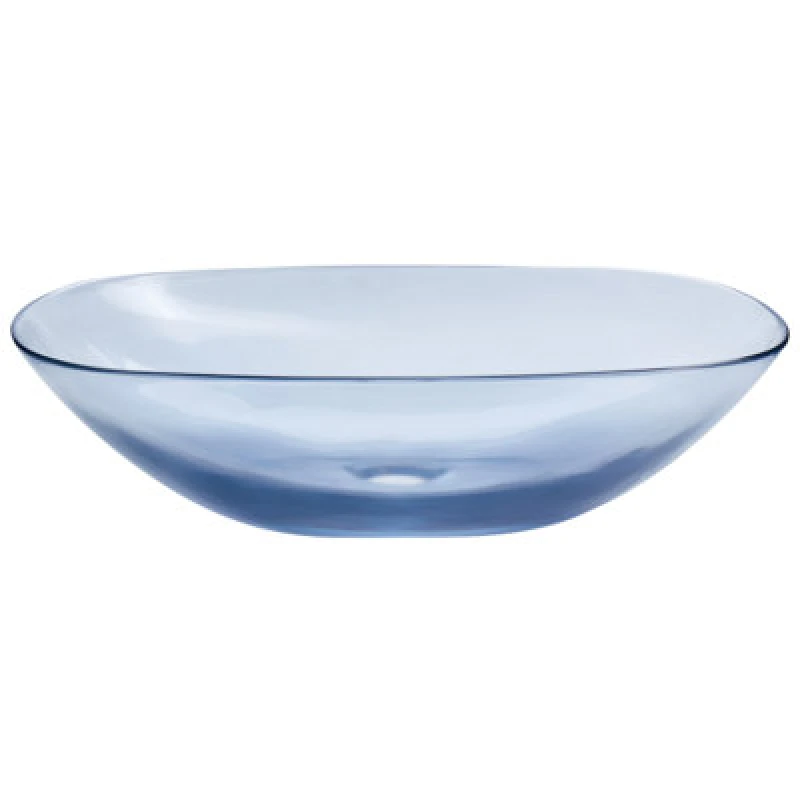 Image of Beliani Countertop Basin Moengo 540 X 360 mm Solid Surface Blue