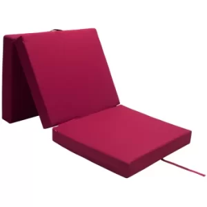 Image of Folding Mattress Dark Red 190x70x10cm