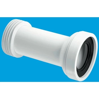 Image of Straight Adjustable Length Rigid WC Connector - 110mm Outlet - Mcalpine