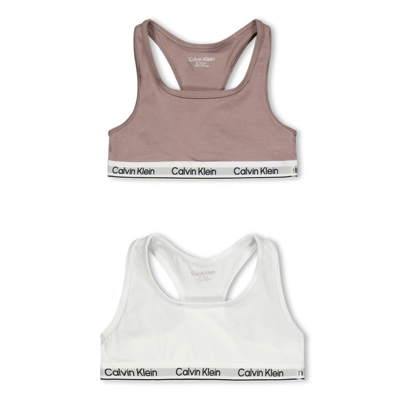 Image of Calvin Klein Kids Non Wired Bralette White/Dust 0WS female 8-10Y