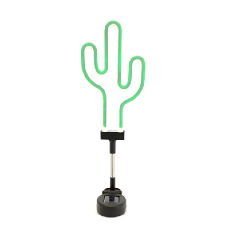 Image of Streetwize Solar Neon-Effect Cactus Stake Light Solar Lights One Size Green 88483615000