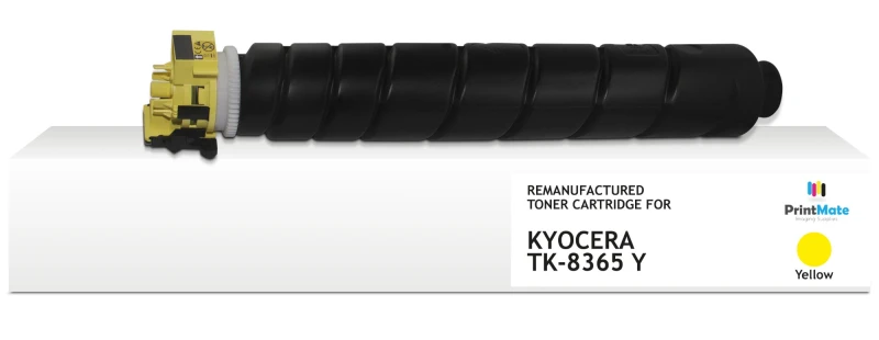 Image of PrintMate KYOCERA TK-8365Y. remanufactured toner. Yellow 12000p
