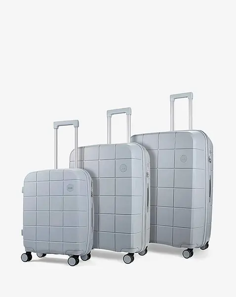 Image of Rock Rock Pixel Grey Luggage 3pc set Grey EA46301