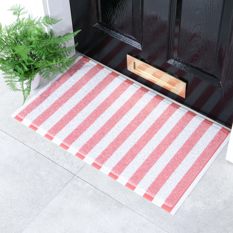 Image of Native Natural Pink Stiped Doormat (70 X 40Cm)
