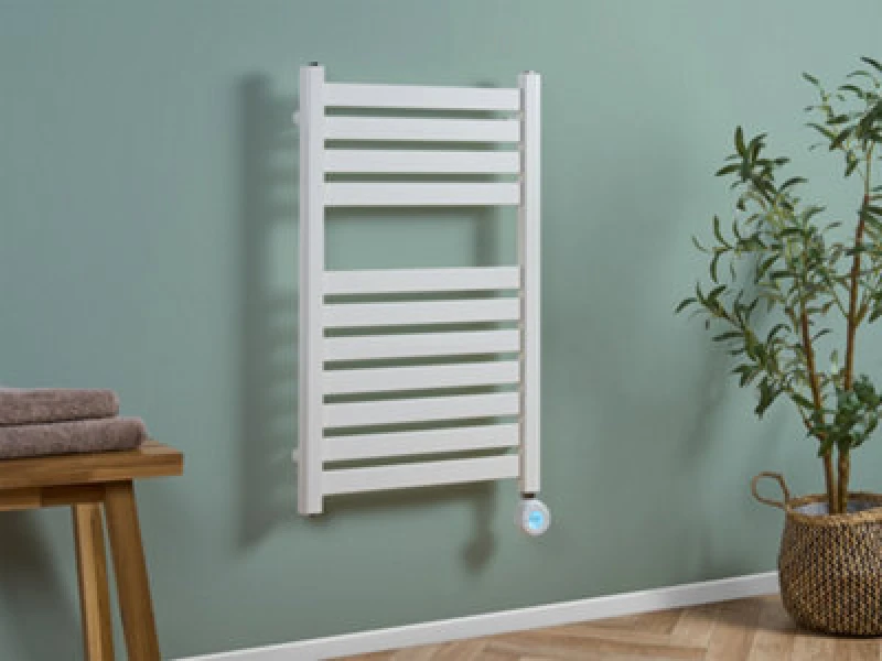 Image of Eden Caldera 600W Electric Towel Radiator In White With Smart WiFi Control